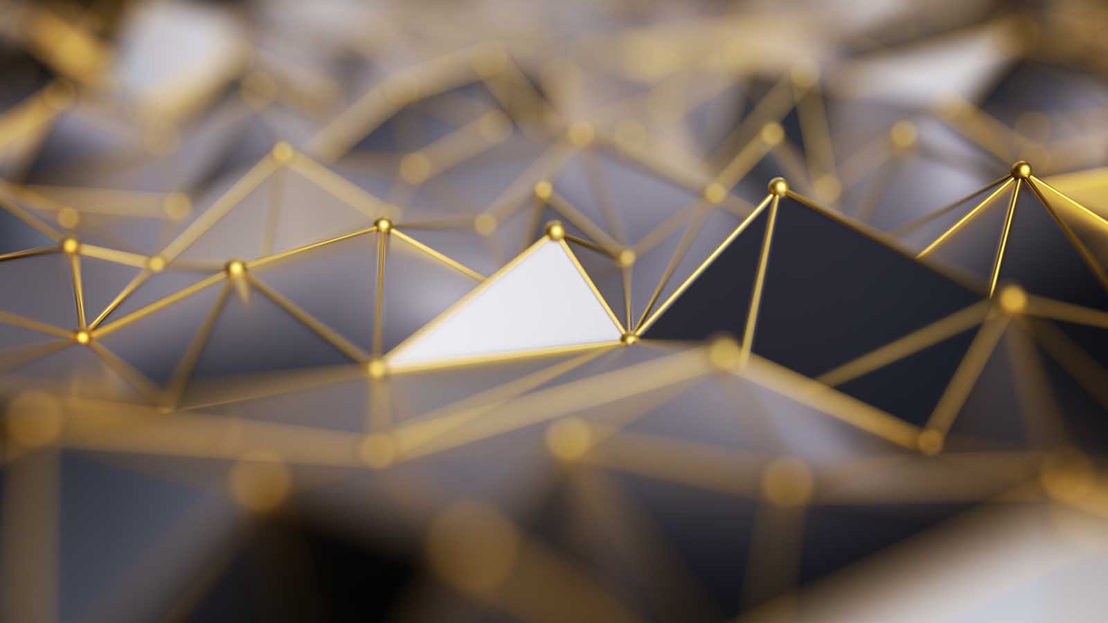lowpoly wallpaper,metallic background.3d rendering